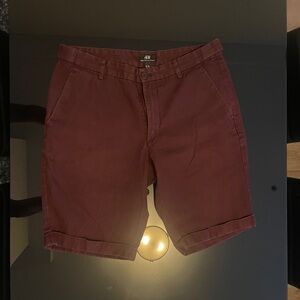 H&M Burgundy Casual Shorts
